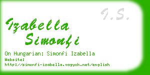izabella simonfi business card